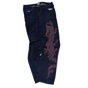 Allen Schwartz Jeans Rare Beaded Dragon Design